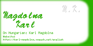 magdolna karl business card